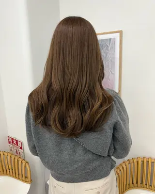 セミロング カラー 透明感カラー🫧 nanohaのヘアスタイル