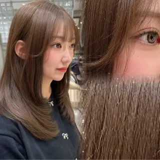 セミロング 韓国カット/透明感 カラー/NANAMIのヘアスタイル