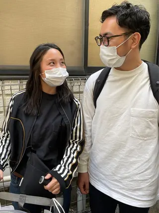 セミロング カラー パーマ メンズ 高橋 愛美のヘアスタイル