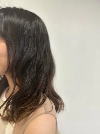 ミディアム パーマ 長谷川 誠志のヘアスタイル