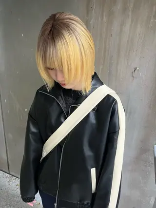 ミディアム カラー ﾊｲﾄｰﾝ/ｼｮｰﾄ 村上淳乃🐥のヘアスタイル