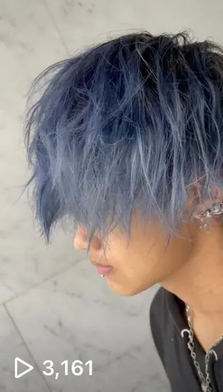 カラー メンズ ブリーチ人気No.1 MANATO🎨🌈のヘアスタイル