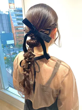 ロング ヘアアレンジ 鵜飼 未玖のヘアスタイル