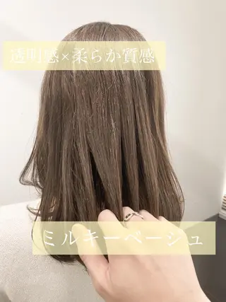 ミディアム カラー 🥇ブリーチ無し 透明感🥇佐藤のヘアスタイル