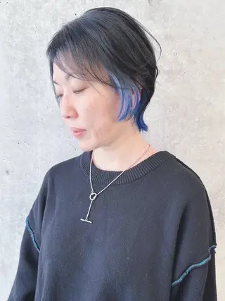 ショート カラー 小顔ボブ/お悩み解決 /ボブパーマ/とういのヘアスタイル