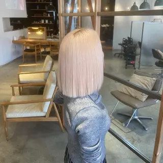 ミディアム カラー ブリーチカラー/ 透明感/aika¨̮のヘアスタイル