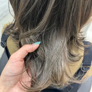 ミディアム カラー 【センターパート/ マッシュ】ryokaのヘアスタイル