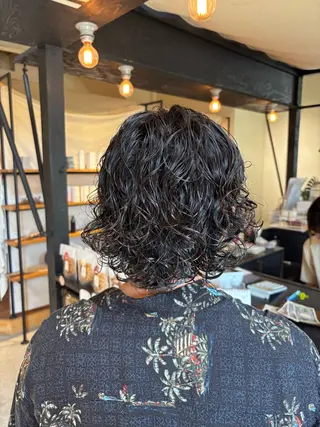 パーマ 暖色カラー／ボブ／ 酸性ストレート／羽菜のヘアスタイル