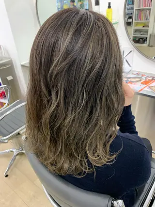 セミロング カラー Reb_keiji 👑小倉圭司のヘアスタイル