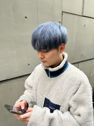 ショート カラー メンズ Yui/メンズカラー /シャドウパーマのヘアスタイル