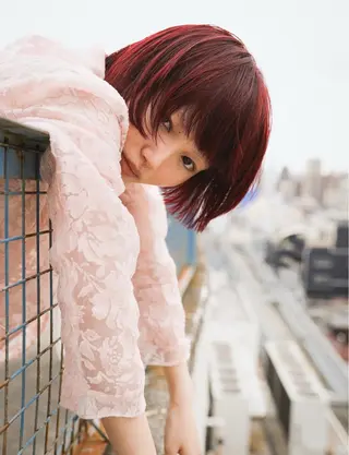 ショート カラー パーマ /レイヤー 榛地渉馬 /矢場町のヘアスタイル