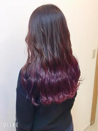 ロング カラー ヘアアレンジ クリスタルマジック hair &　eyeのヘアスタイル