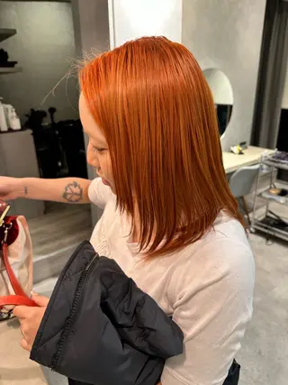 ミディアム カラー 韓国風/オシャレ /縮毛矯正/滝口琴未のヘアスタイル