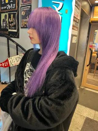 セミロング 濱川響太レディース カットモデルのヘアスタイル