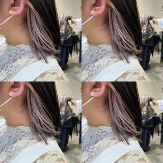 ミディアム カラー ヘアアレンジ 竹内啓太 ボブのヘアスタイル