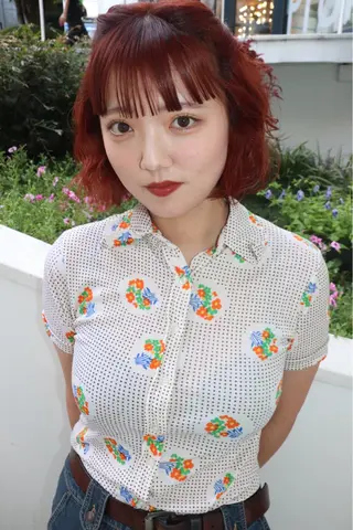 セミロング カラー ヘアアレンジ @kyoniyy KYONIのヘアスタイル