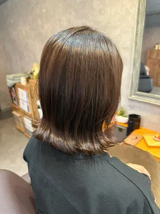 セミロング カラー ヘアアレンジ trym/ 木原裕希のヘアスタイル