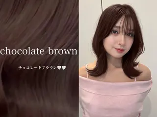 ミディアム rina韓国ヘア 透明感カラーのヘアスタイル