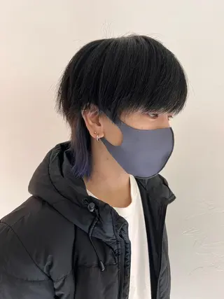 ミディアム カラー メンズ 柳澤 和也のヘアスタイル