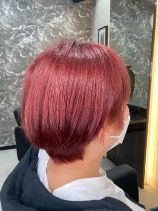 ショート カラー 髪質改善/縮毛矯正/ 超高濃度水素ケアのヘアスタイル