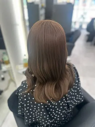 ロング カラー 縮毛矯正/艶カラー /髪質改善/なんばのヘアスタイル