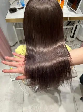 セミロング カラー ヘアアレンジ レイヤー専門家 ダブルカラー修のヘアスタイル