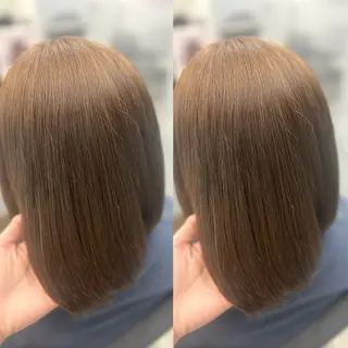 ミディアム カラー 顔周り🎀 暖色系カラー🎀愛美のヘアスタイル