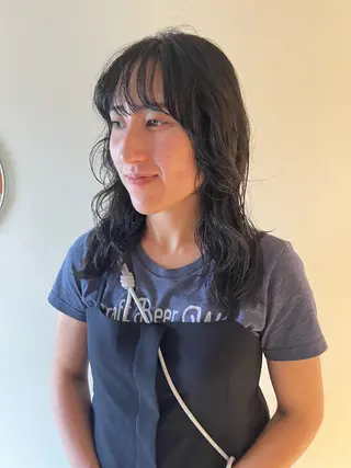 ミディアム パーマ GO TODAY シェアサロン 表参道Flos店所属・nishi fuyumiのヘアスタイル