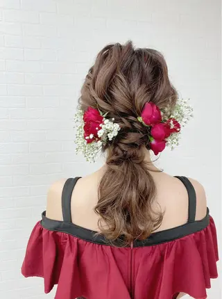 セミロング ヘアアレンジ GRANLUSSO 〜グランルッソ駅前店所属・木口 嘉美のヘアスタイル