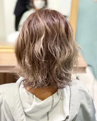 ミディアム カラー 💎大人ハイライト 💎上杉一也💎のヘアスタイル