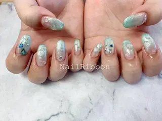 ネイル ネイルリボン 石田のネイルデザイン