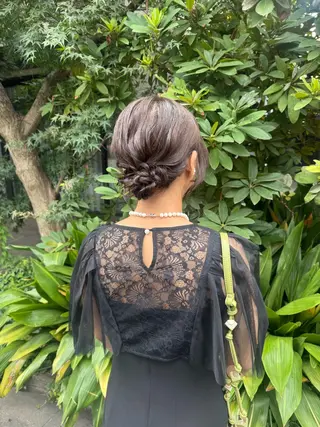 ミディアム ヘアアレンジ 【ヘアセット/美眉】 吉川玲のヘアスタイル