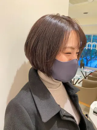 ショート カラー 髪質改善/白髪ぼかし レイヤー　🌱千咲季のヘアスタイル