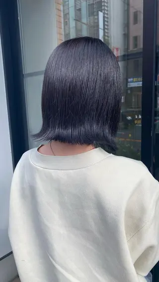 ミディアム カラー RURI韓国ボブ 🇰🇷タッセルボブのヘアスタイル