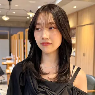 ロング ダン/メンズ/ 顔周り×透明感カラーのヘアスタイル