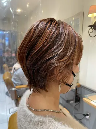 ショート 鈴木弥月/大人ボブ× 透明感カラーのヘアスタイル