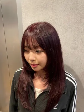 ロング ハイトーン/デザイン カラー/複雑履歴葉月のヘアスタイル