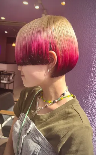 ショート 紙屋町ショート /ボブ　パーマ河内蓮のヘアスタイル