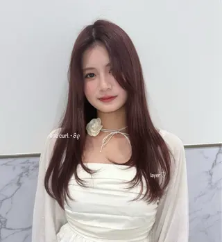 ロング カラー ParveMix🎀 稲垣詞葉のヘアスタイル