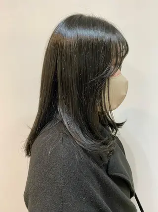 セミロング カラー 大人かわいい×艶髪 🤍塩川のヘアスタイル