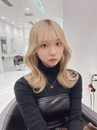 セミロング カラー 🩰girlyモテ ヘア🩰🍨AYAのヘアスタイル