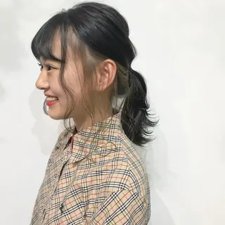 セミロング カラー レイヤー/顔周り /AKARIのヘアスタイル