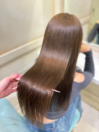 ロング カラー 🌷ピンク/韓国風 暖色カラー ゆい🌷のヘアスタイル