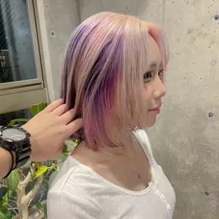 ショート カラー 🐝ハイトーン× レイヤーボブ/牧原のヘアスタイル