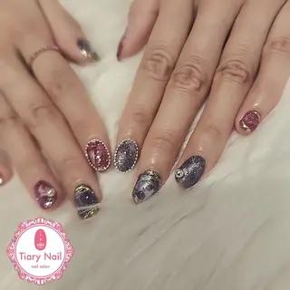 ネイル 💙🤍Tiary M🤍💙のネイルデザイン