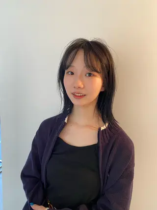 ミディアム Agu  hair rupia 金沢店所属・金沢美容室/ 艶髪/夜営業/JINのヘアスタイル