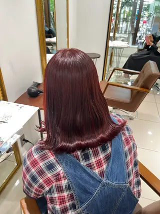 ミディアム カラー ハイトーンカラー 🤍🫧 長井 律のヘアスタイル