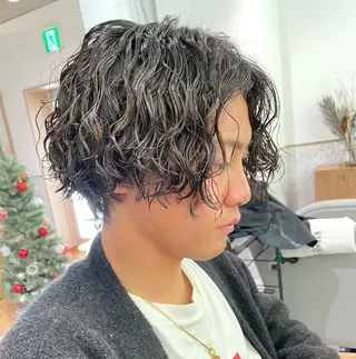 パーマ メンズ ♡ハイトーン★ ネイル/しの♡のヘアスタイル