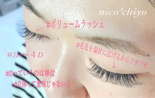 マツエク・マツパ nico'chiyo所属・nico'chiyo ホソカワエーコのマツエク・マツパデザイン