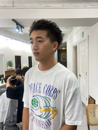 ショート メンズ レイヤーボブ/ 艶カラー/サナ🌼のヘアスタイル